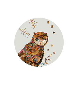 Set 6 Individuales Buho - Redondo 37 X 37 Cm