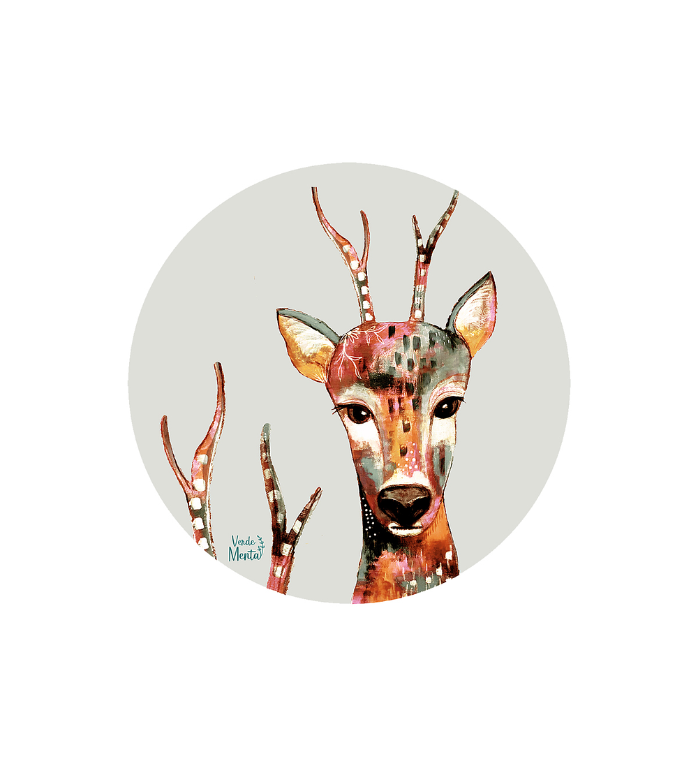 Set 6 Individuales Ciervo - Redondo 37 X 37 Cm