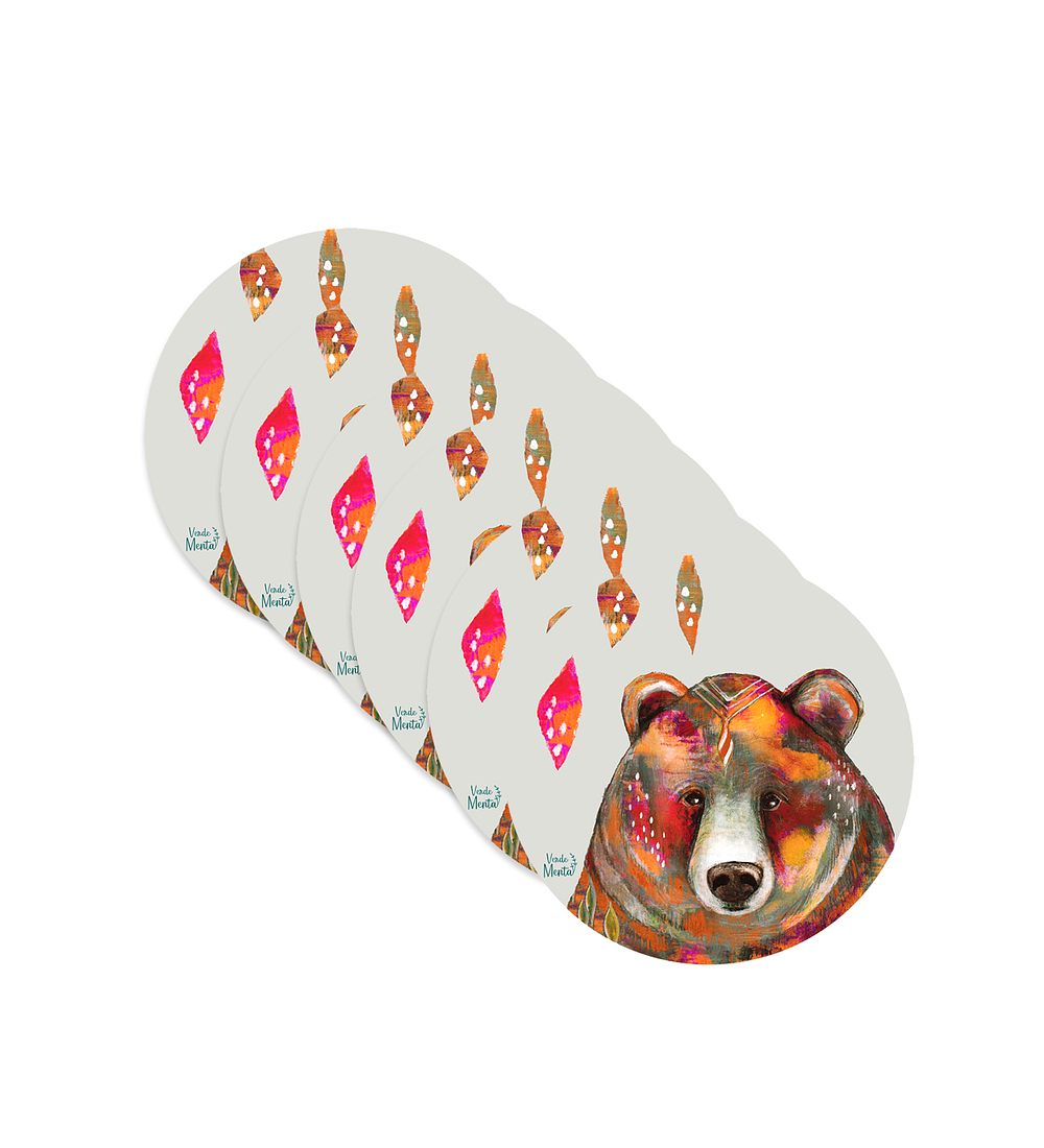 Set 6 Individuales Oso - Redondo 37 X 37 Cm