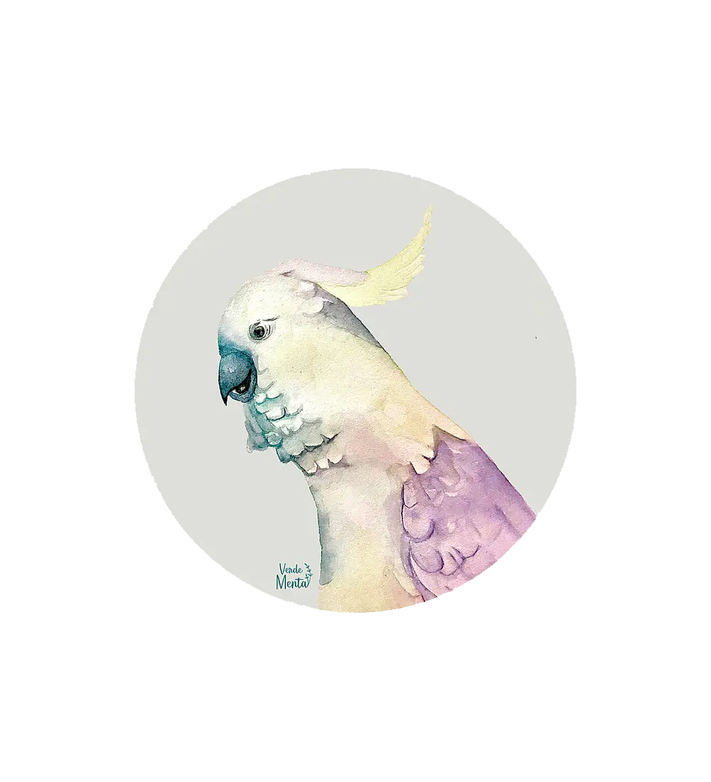 Set 6 individuales Cacatua redondo - 37 x 37 cm