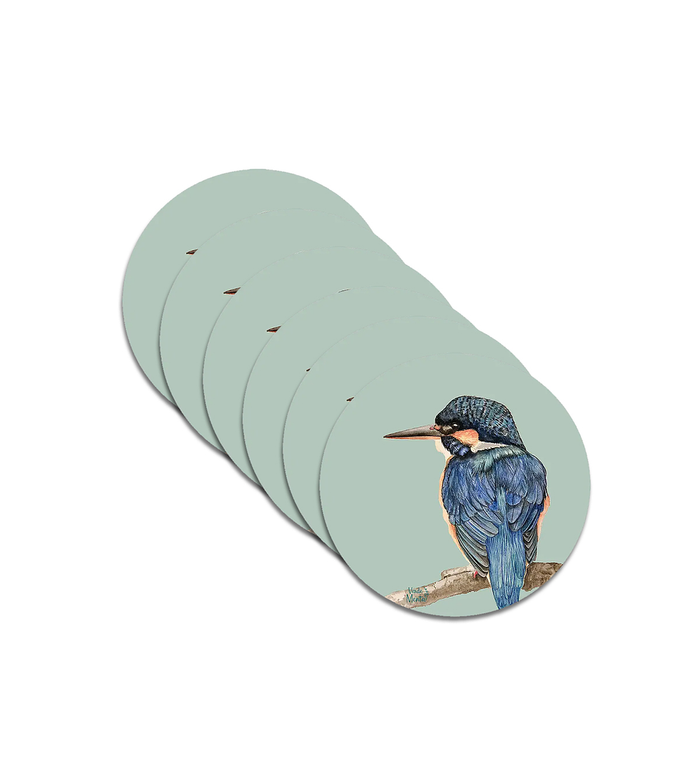 Set 6 individuales Martin Pescador - Redondo 37 x 37 cm