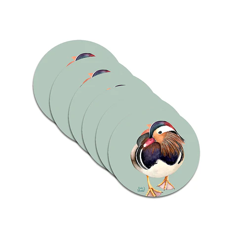 Set 6 individuales Pato Mandarin Redondo 37 x 37 cm