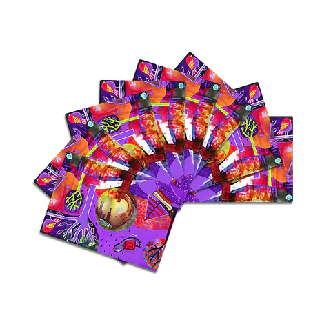 Set 8 individuales Palafitos Morado 2 Rectangular 32 x 42 cm