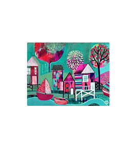 Set 8 individuales Palafitos Turquesa Rectangular 32 x 42 cm