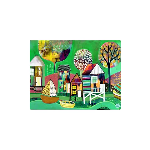 Set 8 individuales Palafitos Verde 1 Rectangular 32 x 42 cm