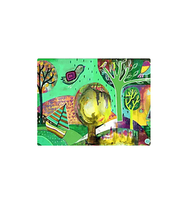 Set 8 individuales Palafitos Verde 2 Rectangular 32 x 42 cm