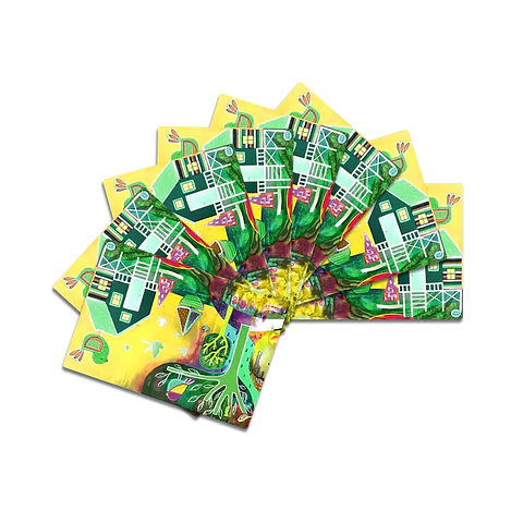 Set 8 individuales Palafitos Verde 3 Rectangular 32 x 42 cm