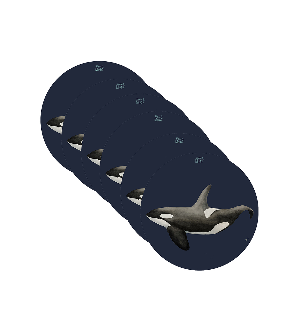 Set 6 Individuales Orca - Redondo 37 X 37 Cm
