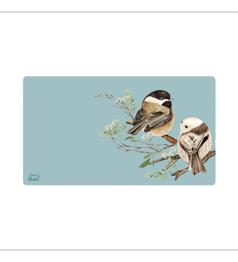 Office Pad Pajaritos Grises - 40 X 70 Cm