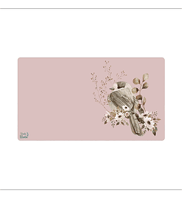 Office Pad Pajarito Gris y Flores- 40 X 70 Cm