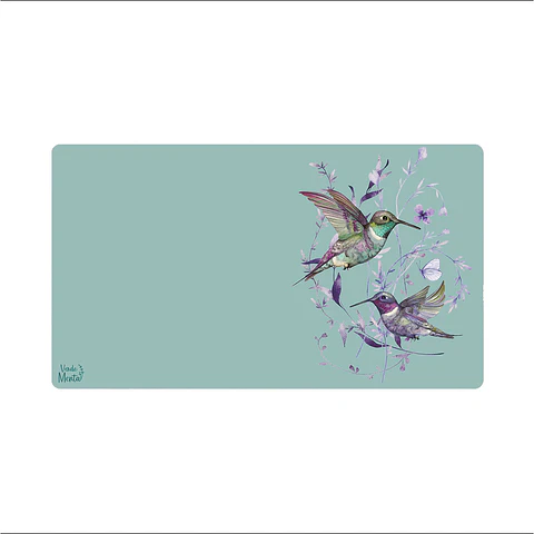 Office Pad Picaflores Verde Menta- 40 X 70 Cm