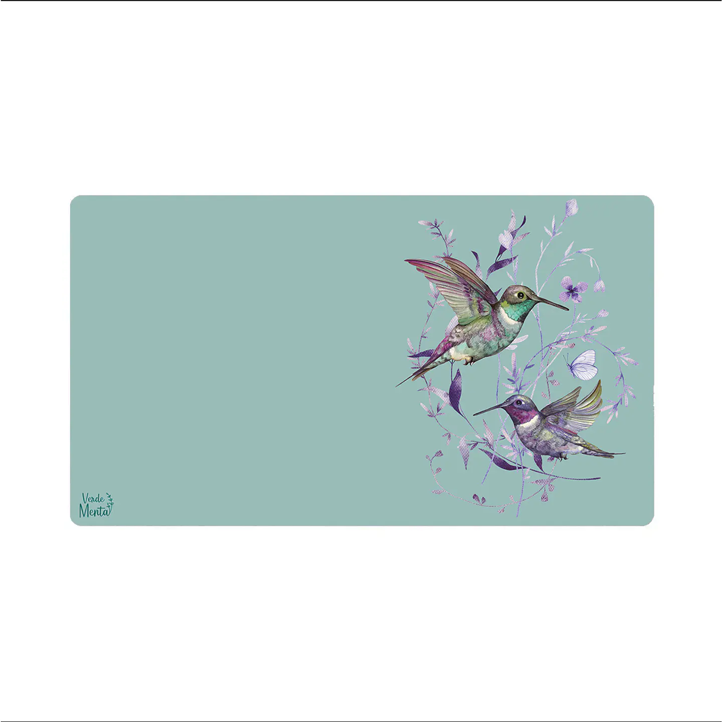 Office Pad Picaflores Verde Menta- 40 X 70 Cm 1