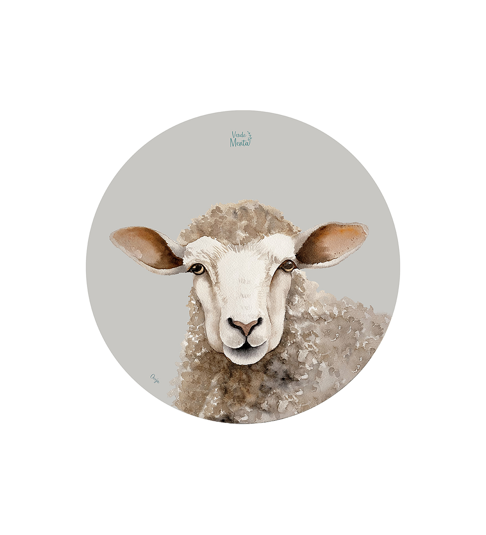 Set 6 individuales Oveja- Redondo 37 x 37 cm