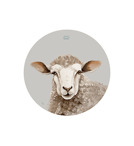 Set 6 individuales Oveja- Redondo 37 x 37 cm