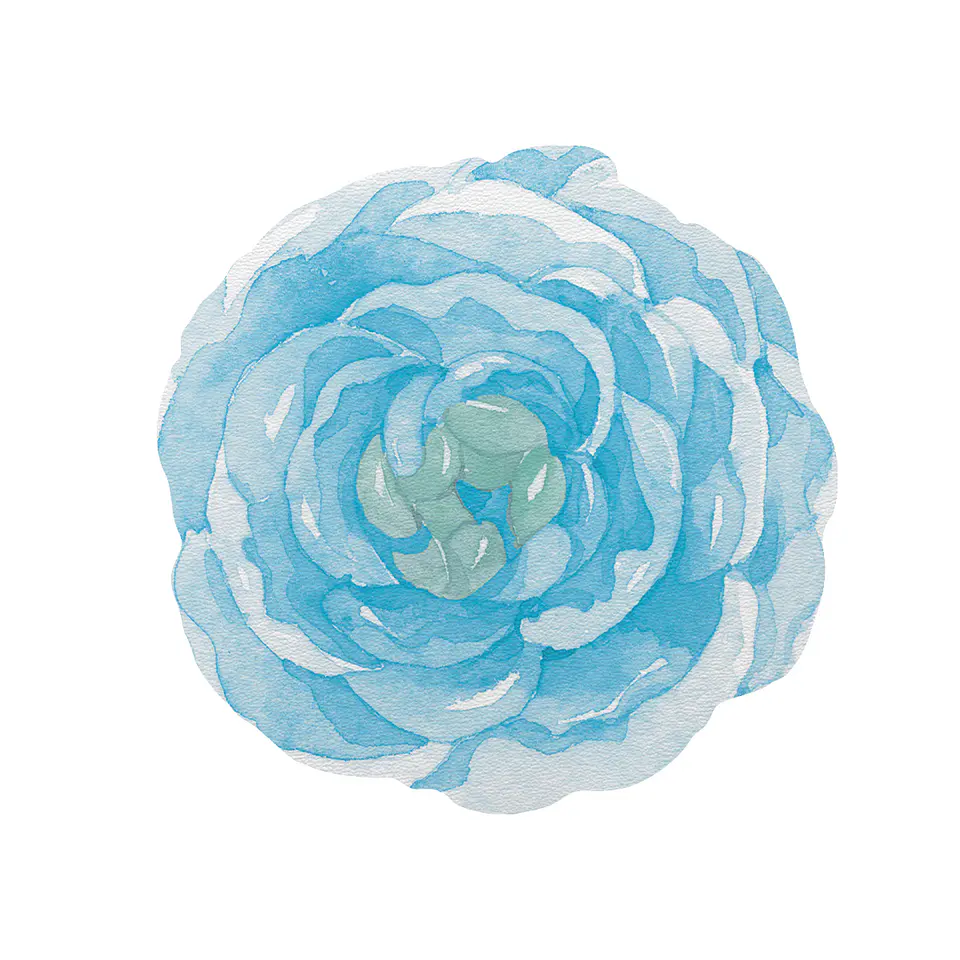 Set 6 Individuales Flor Tempo Celeste 1