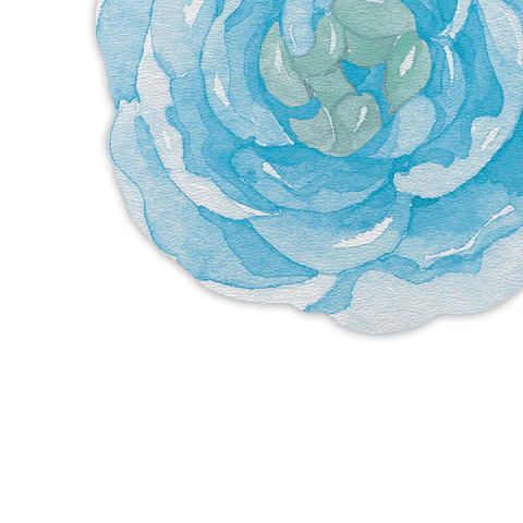 Set 6 Individuales Flor Tempo Celeste