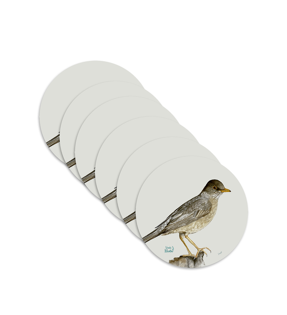 Set 6 individuales Zorzal - Redondo 37 x 37 cm