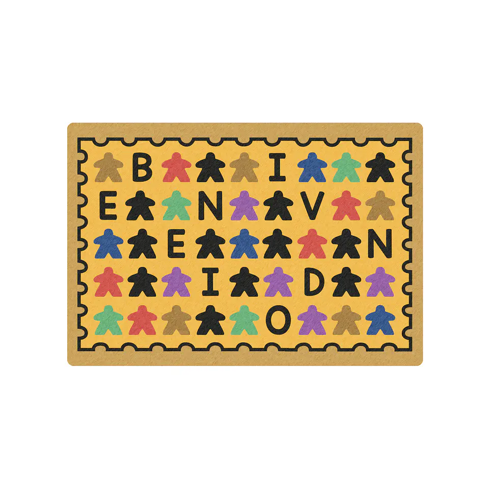 Set 2 Doormat Bienvemeeples 60 x 40 cms 1