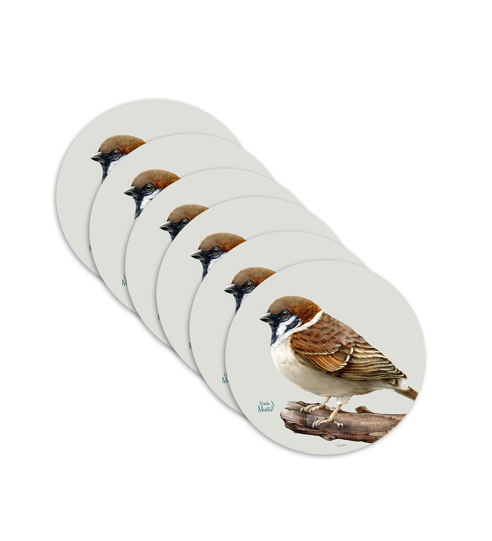 Set 6 individuales Gorrión - Redondo 37 x 37 cm