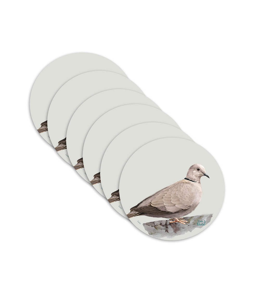 Set 6 individuales Tórtola - Redondo 37 x 37 cm