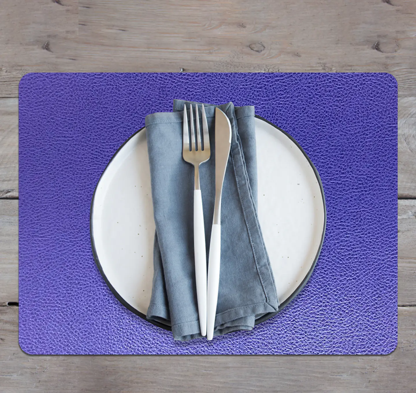 Set de 4 Individuales Novo Cuero Blue 1