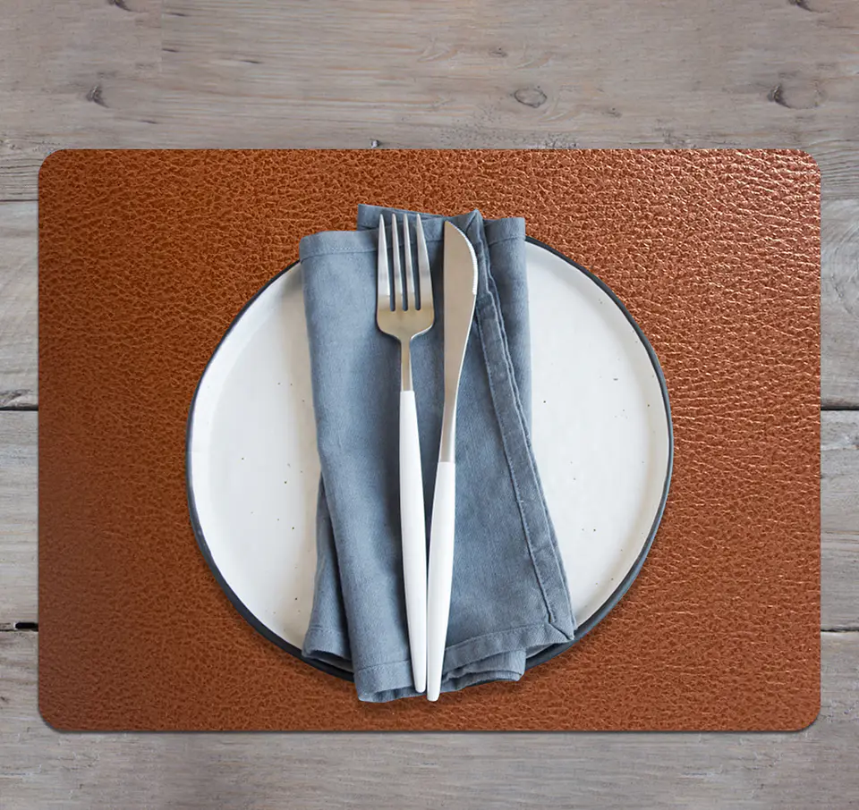 Set de 6 Individuales Novo Cuero Brown Marble 2
