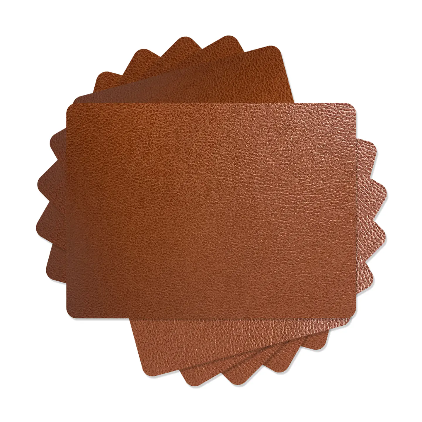 Set de 6 Individuales Novo Cuero Brown Marble 6