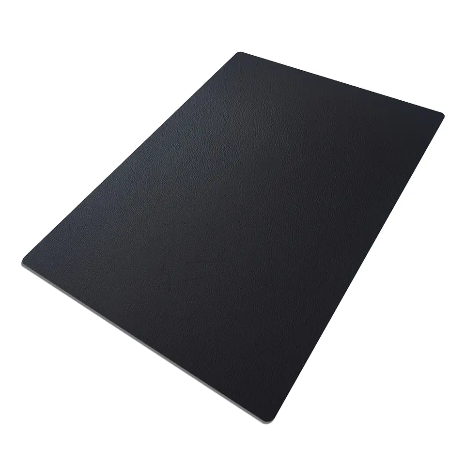 Set 4 Individuales De Mesa Ecocuero Warrior Negro 4
