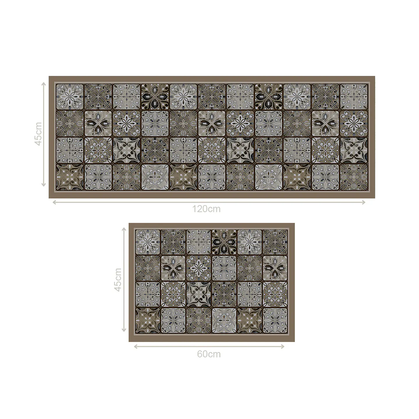 Set 2 Alfombras de Cocina Ultra Delgada Baldosa Ligure 4
