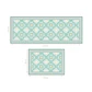 Set 2 Alfombras de Cocina Ultra Delgada Arabe Turquesa - Miniatura 4