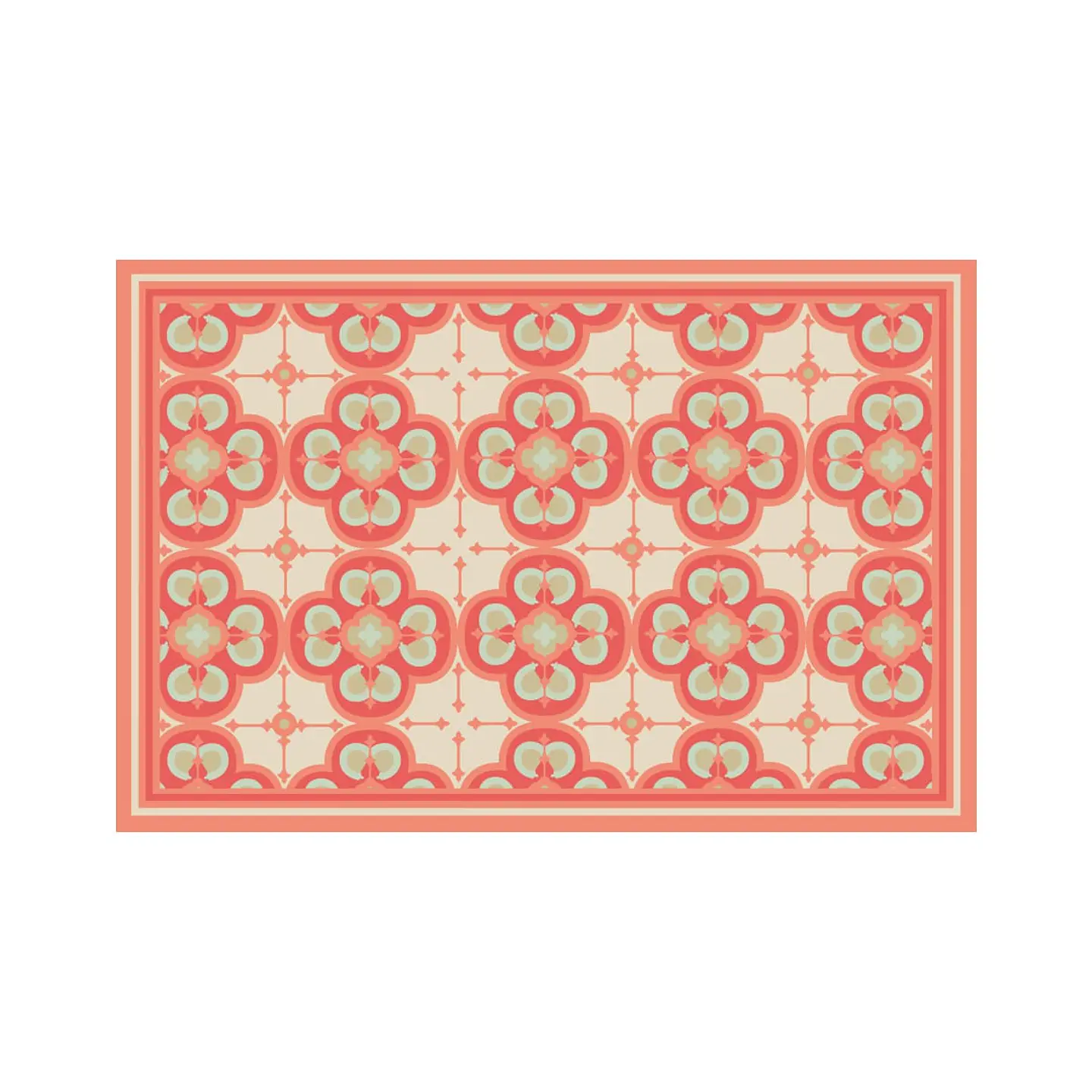 Piso Cocina Flor Árabe Coral 50 x 70 cm – Outlet 5