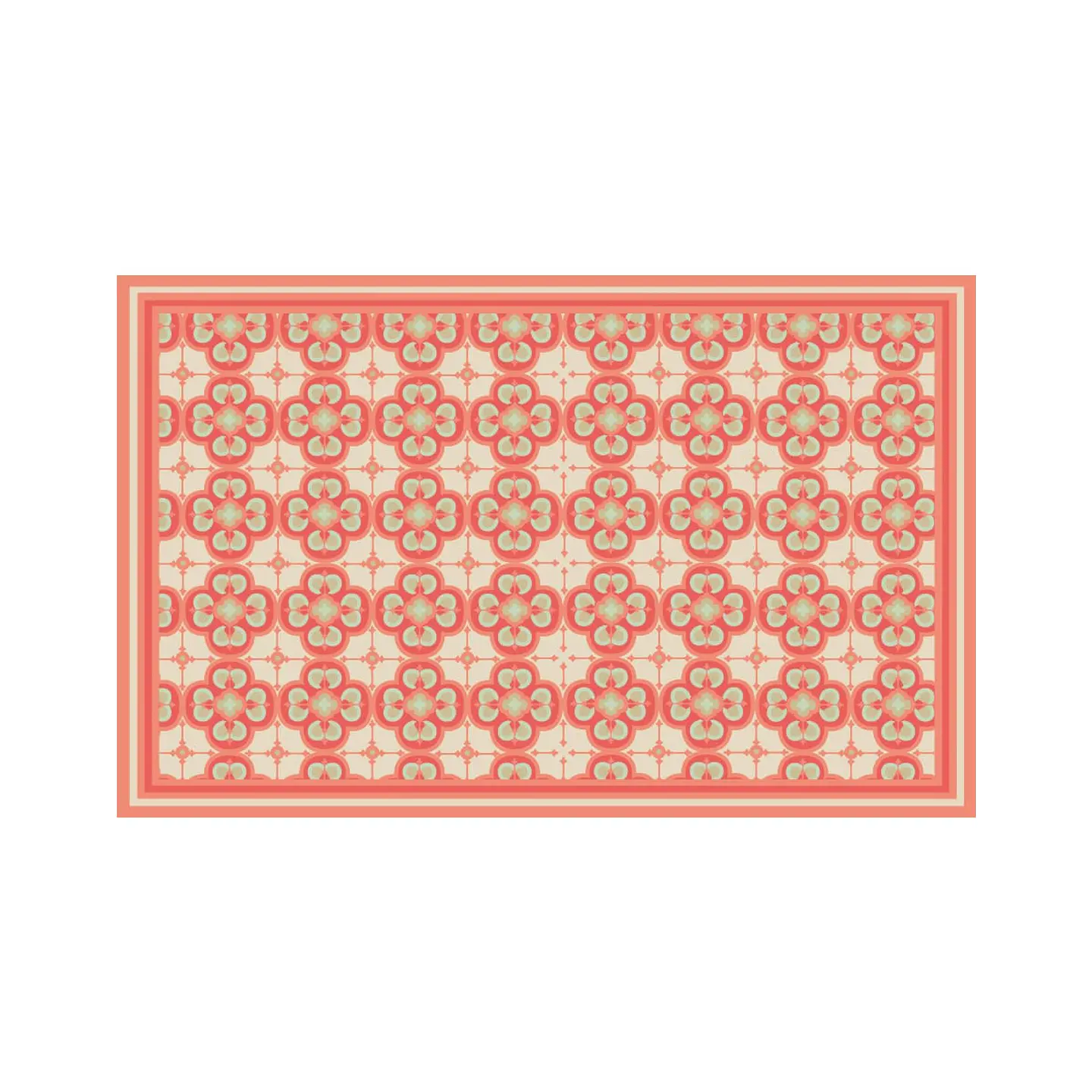 Piso Cocina Flor Árabe Coral 50 x 70 cm – Outlet 19