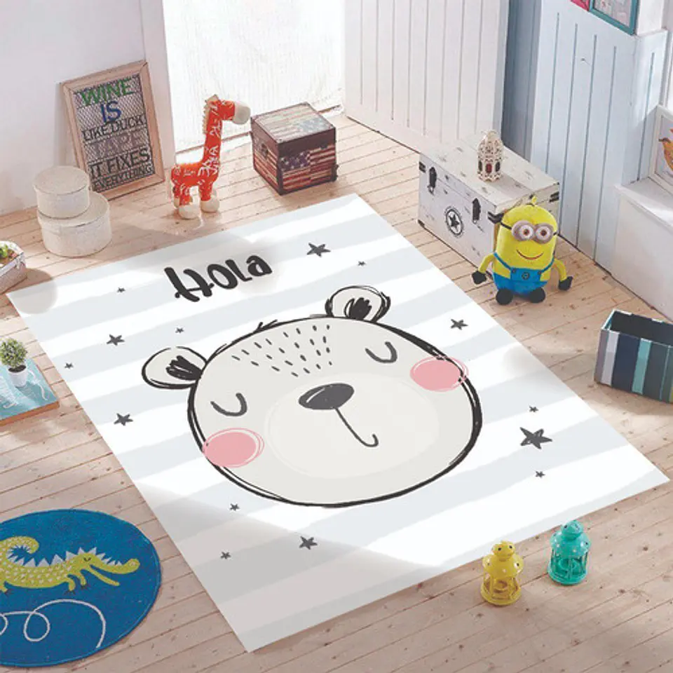 Alfombra Infantil Vinílica Hola 110 X 140 Cm 3