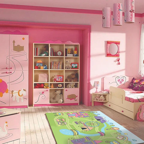 Alfombra Infantil Vinil Castillo Davanti 110 X 140 Cm