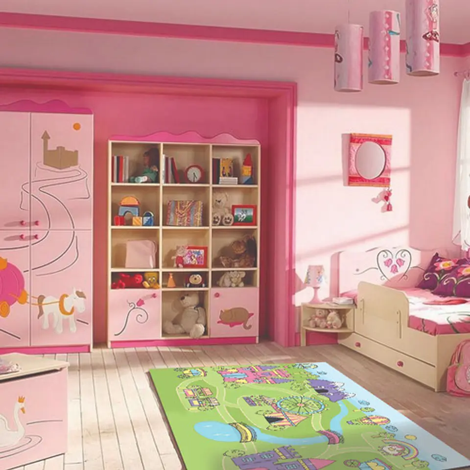Alfombra Infantil Vinil Castillo Davanti 110 X 140 Cm 1