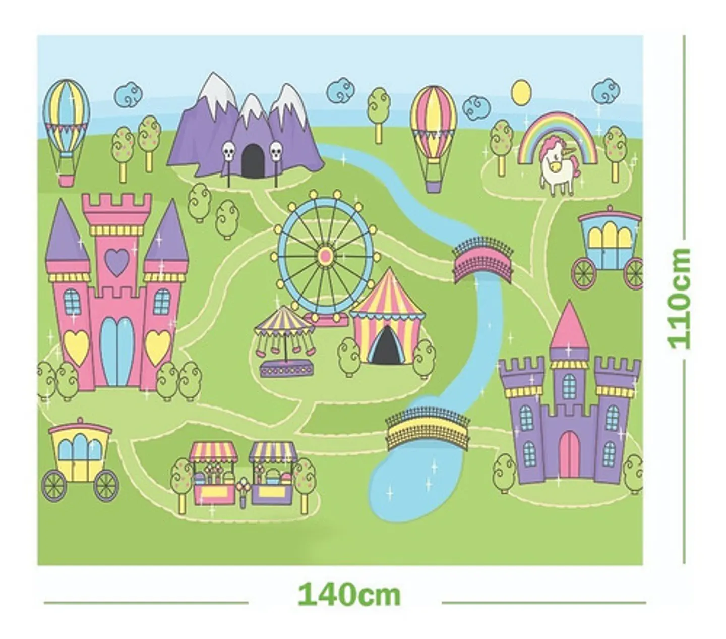 Alfombra Infantil Vinil Castillo Davanti 110 X 140 Cm 3
