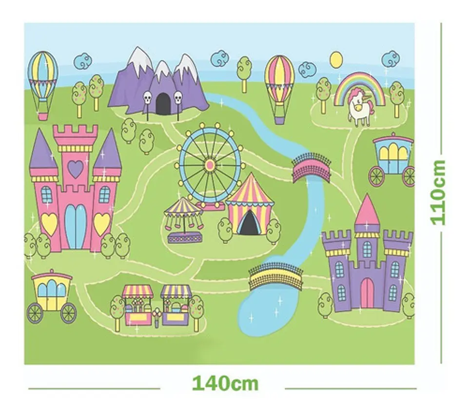Alfombra Infantil Vinil Castillo Davanti 110 X 140 Cm 3
