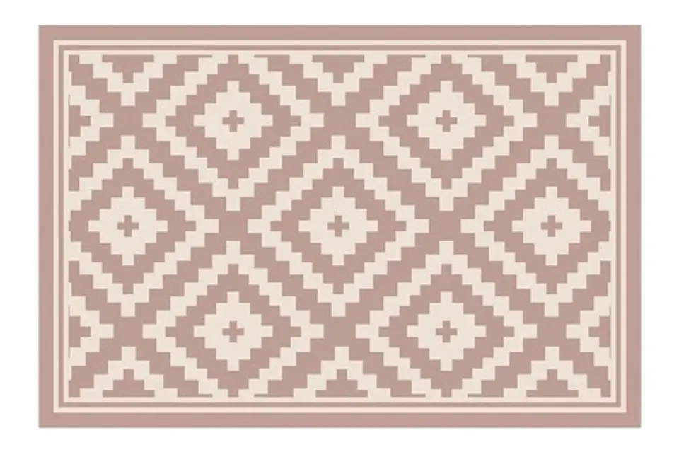 Alfombra Vinílica De Baño Davanti - Rombos Rosa 40x60cm 1
