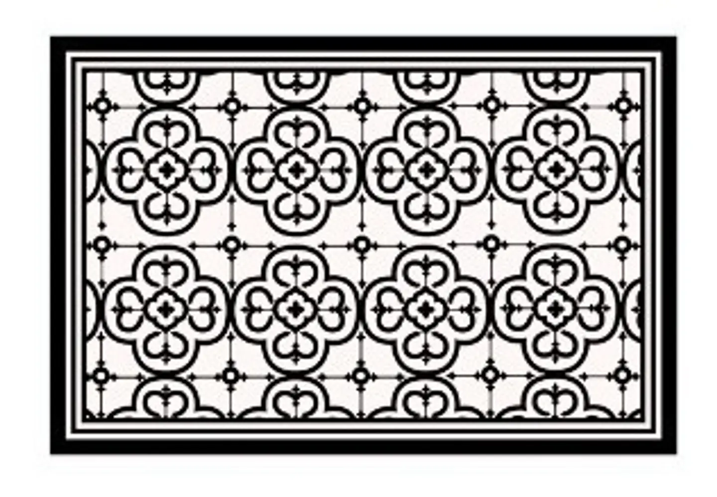 Piso Cocina Flor Árabe Negra 40 x 60 cm – Outlet 1