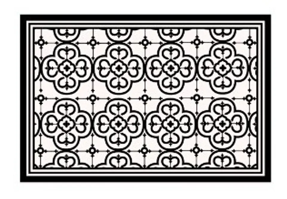 Piso Cocina Flor Árabe Negra 40 x 60 cm – Outlet 1