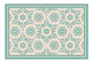 Alfombra Vinílica De Baño - Flor Hindú Turquesa 40x60 Cm - Miniatura 1
