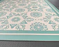 Alfombra Vinílica De Baño - Flor Hindú Turquesa 40x60 Cm - Miniatura 3
