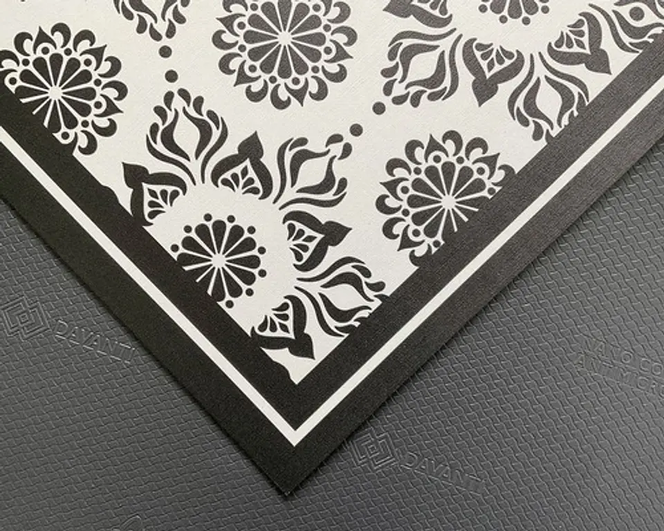 Alfombra Vinílica De Baño Davanti - Flor Hindú Negra 40x60cm 4