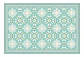 Alfombra Vinílica De Baño - Flor Árabe Turquesa 40x60cm - Miniatura 7