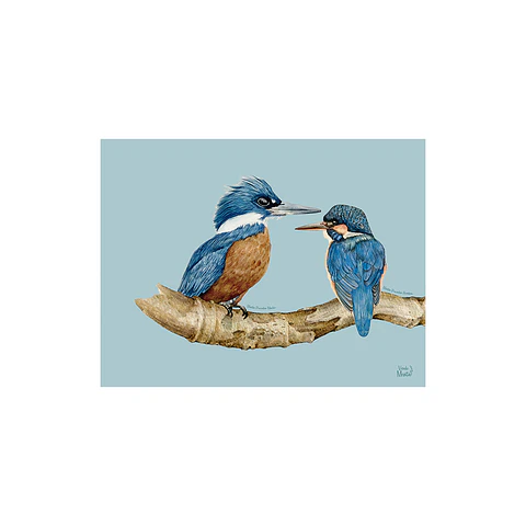 SET 8 INDIVIDUALES PAREJA DE MARTÍN PESCADOR RECTANGULAR 32 X 42 CM