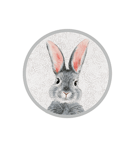 ALFOMBRA CONEJO REDONDA 140 CM