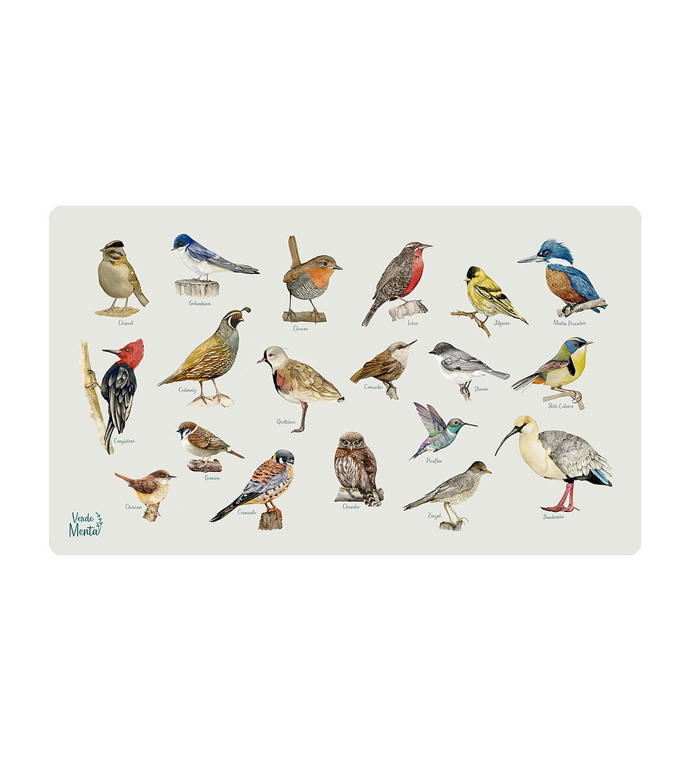 OFFICE PAD ANIMALES MIX DE PAJARITOS 40 x 70 cm