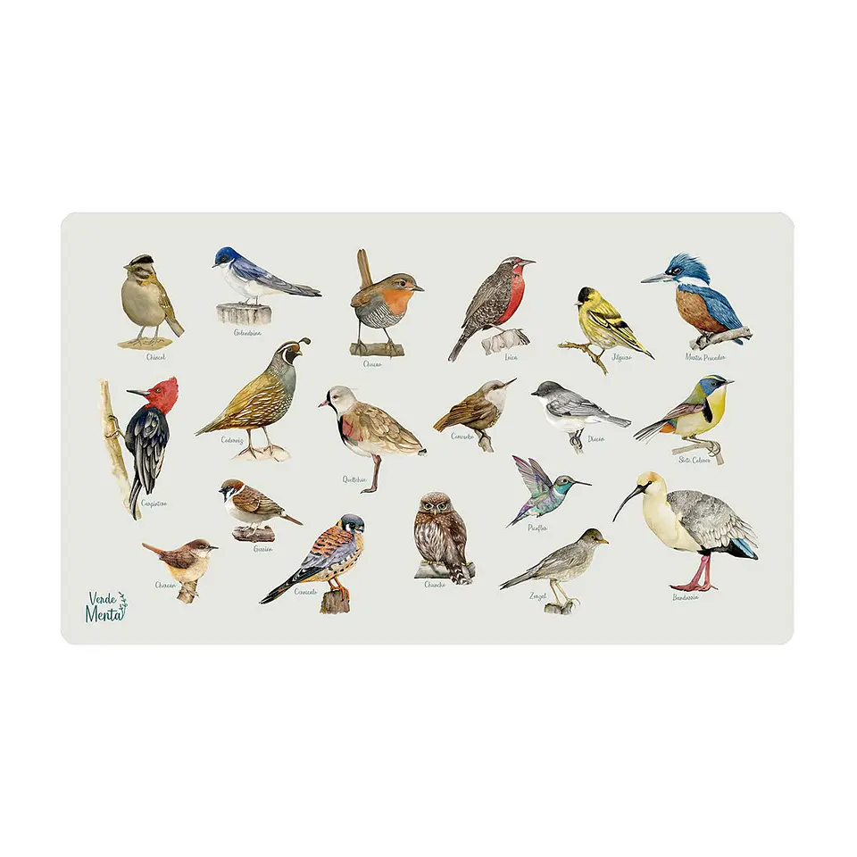 OFFICE PAD ANIMALES MIX DE PAJARITOS 40 x 70 cm 1