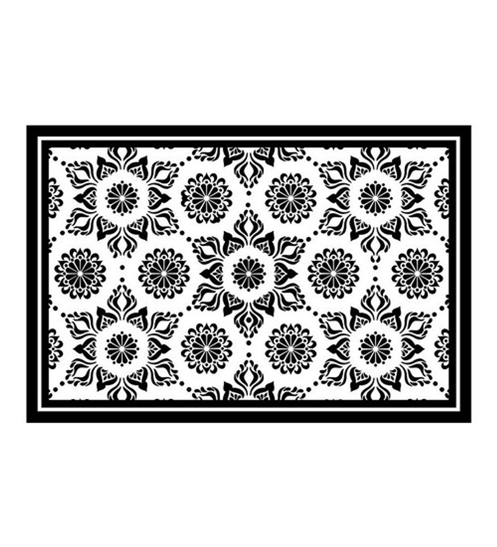 .FLOR HINDU BLACK 40 X 60 CM