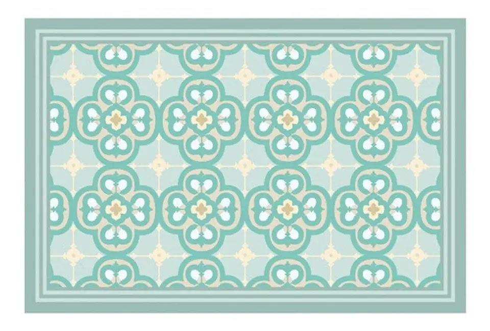 Piso Cocina Flor Árabe Turquesa 40 x 60 cm – Outlet 1